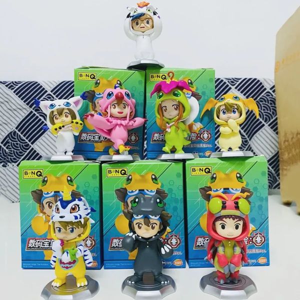 Digimon aventura q versão boneca caixa cega mistério sorte pvc estátua anime figura modelo coleção decoração bonecas brinquedo presentes 240126