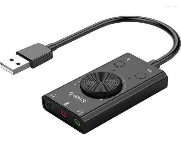 Cavi per computer Connettori SC2 Scheda audio USB Volume Esterno regolabile a 3 porte Microfono Cuffie o Adattatore jack per microfono per Windows Ma5517681