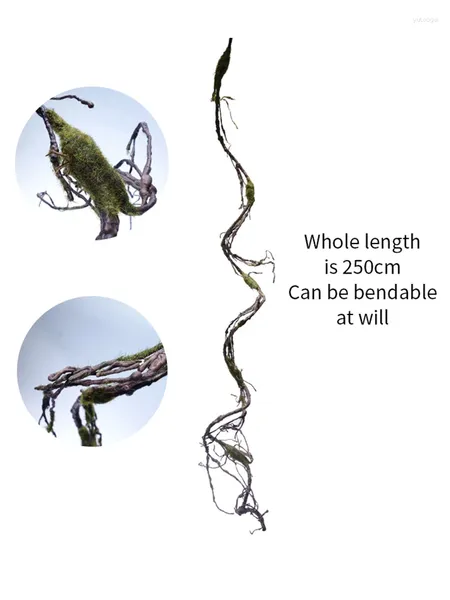 Декоративные цветы длиной 250 см, реалистичная ветка, искусственные ветки рождественской елки, искусственные растения, деревянная ротанговая лиана для покрытия садовой стены дома
