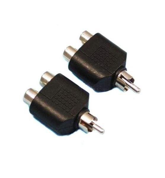 RCA AV o Y Splitter Stecker Adapter 1 Stecker auf 2 Buchse x2 Buchse Kabel TV Kabel Konverter5494263