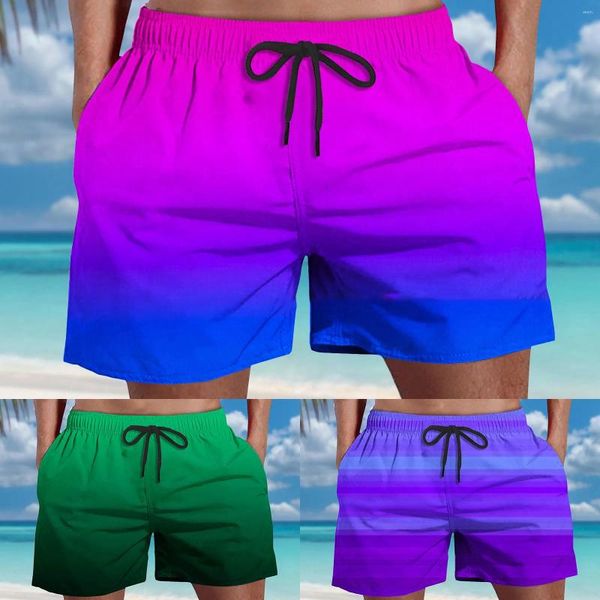 Herrenhose, modische und bequeme Herren-Physique-Boardshorts, Camp-Badeanzüge für Männer zum Schwimmen mit Taschen