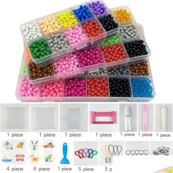 Gemälde Wasserspray Perlen Kit Set Nachfüllpuzzle Aqua Werkzeug Kristallkugel Perlen Spiele 3D handgemachte magische Spielzeuge für Kindergemälde D Dhdkc