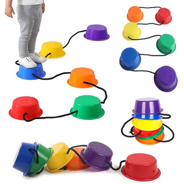 Montessori Regenbogen Balance Stein Sensorische Integration Training Spielzeug Gemeinde Sport Lehrmittel Party Aktivitäten Kinder Spiele 240202