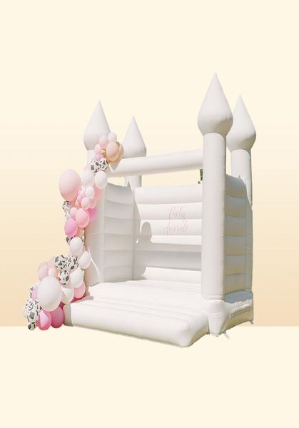 Коммерческий белый надувной дом, надувной свадебный надувной батут для взрослых и детей для вечеринок, игр на открытом воздухе2856116