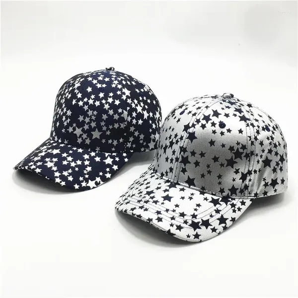 Бейсбольные кепки Geebro для спорта на открытом воздухе, хлопковая бейсболка с серебряными звездами и принтом, регулируемая мужская и женская модная шляпа в стиле хип-хоп для взрослых, солнцезащитная кепка