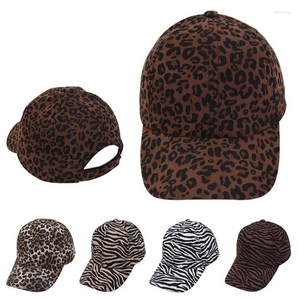 Ball Caps Leopard Zebra Muster Einstellbar Sonnenschutz Papa Hut Frühling Herbst Persönlichkeit Frauen Baseball Kappe Erreichte