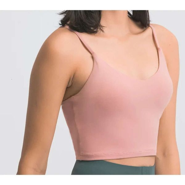 Lu Align Mulher Roupas de Fitness Ginásio Top Sutiã Esportivo Roupa Interior Feminina Jogging Ao Ar Livre Esporte Com Decote Em V Lingerie Jogger Lemon Lady Gry Sports Girls