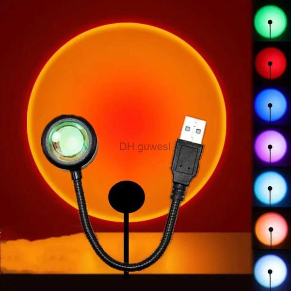 Ночные огни USB Sunshat Lamp Светодиодная радужная ночная ночная фотография Атмосфера освещение для домашней комнаты декор YQ240207