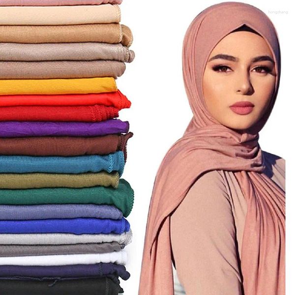 Ethnische Kleidung Modal Baumwolle Jersey Hijab Schal Muslimische Frauen Schal Turban Kopf Wrap Islamischen Kopftuch Pashmina Turbante Mujer Bufanda