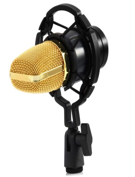 Microfone profissional BM-700 condensador ktv bm700 cardióide pro estúdio de gravação vocal microfone ktv karaokê + suporte de choque 7234960