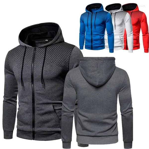 Erkek hoodies sonbahar klasik erkek fermuar gündelik kazak ince fit sweatshirtler uzun kollu spor üstleri ceketler erkek giyim 2024