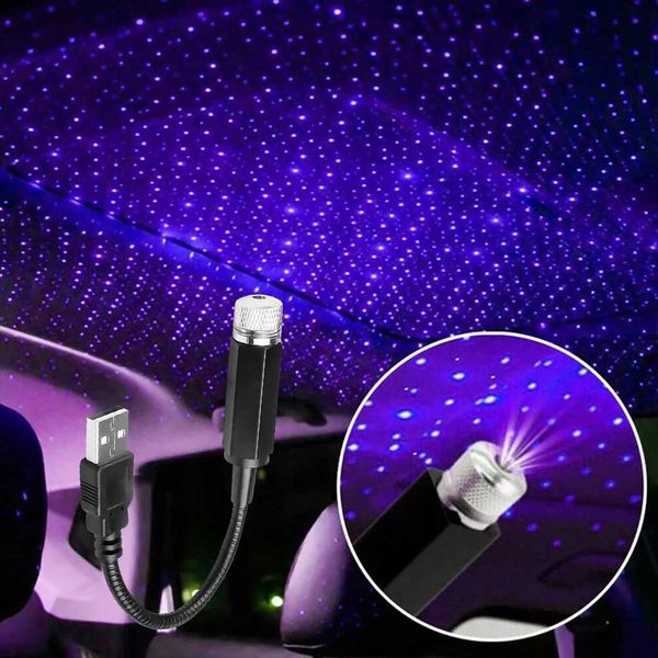 Nachtlichter 1 Stück Mini USB Auto Dach Stern Licht Projektion Scheinwerfer Nachtlicht Atmosphäre Galaxy Lampe Hause Deckenleuchte YQ240207