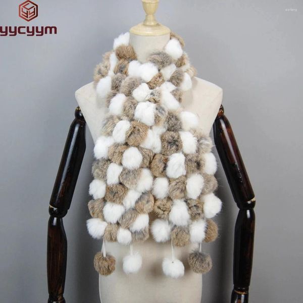 Sciarpe da donna inverno caldo vera pelliccia sciarpa silenziatore naturale 2024 Lady Genuine Wholesale Retail