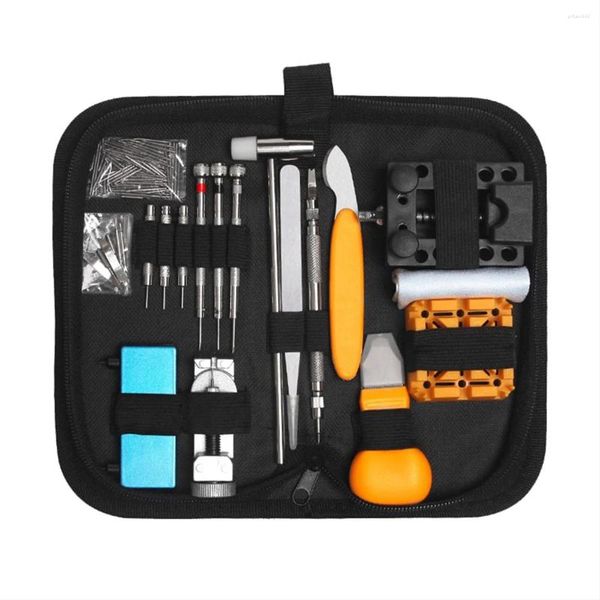 Accessori per orologi 168 pezzi/set Kit di strumenti per la riparazione di orologi Set di pin di collegamento per cinturino a batteria con barra a molla professionale portatile