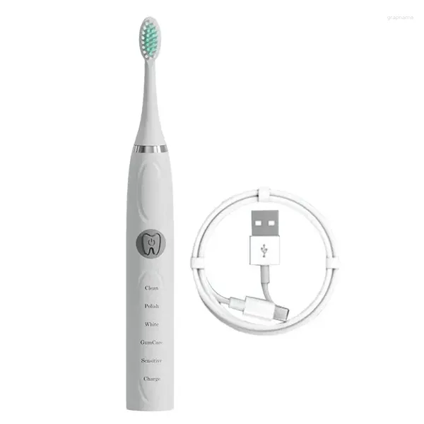 Conjunto acessório de banho escovas de dentes elétricas escova de dentes ultrassônica automática USB recarregável à prova d'água escova de dentes para casa