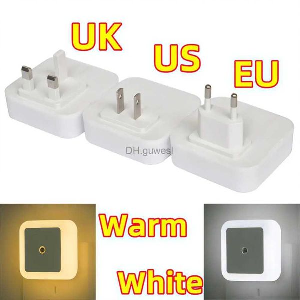 Luci notturne LED Night Light Mini Light Sensor Control 110-240V US US UK Plug Lampada notturna per bambini Illuminazione del soggiorno YQ240207