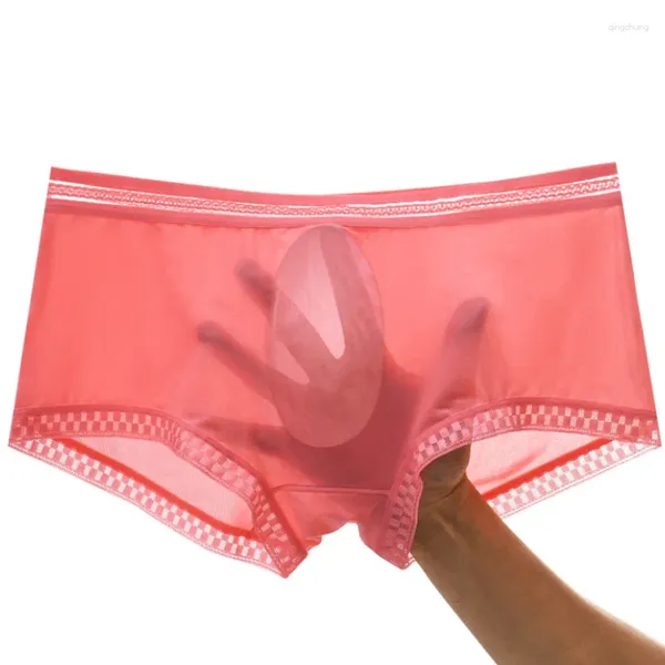 Unterhosen Herren Atmungsaktive Unterwäsche Sexy Boxen Dünne und transparente Badebekleidung Modisch