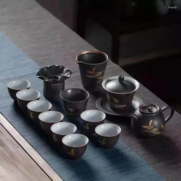 Set da tè Silver Spot Rui He Chengxiang Set da tè Ceramica Sancai Zuppiera Teiera in porcellana con tazza Gaiwan