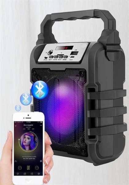 Açık Mekan Taşınabilir Mikrofon 3D O Kablosuz Bluetooth Hoparlör Kare Dans Stereo Subwoofer Mic A444553991 ile Kayıt Hoparlörleri