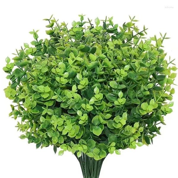 Flores decorativas plantas de plástico falsas com resistente a UV para decoração de casa interna e externa decoração de jardim artificial