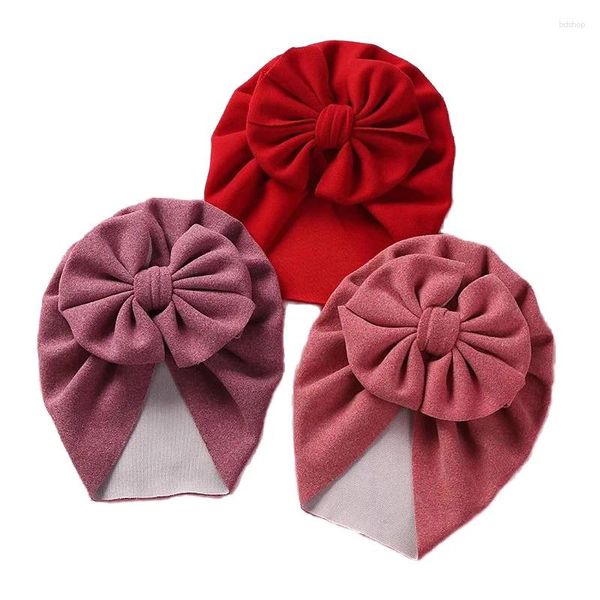 Acessórios de cabelo Cashmere Rugas Bebê Turbante Chapéu Nascido Menino Menina Arco Atado Dobrado Headwear Infantil Gorros Crianças Inverno