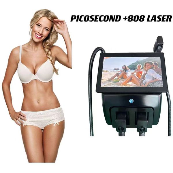 Mais poderoso portátil multifuncional 808nm diodo laser máquina de remoção de pêlos corpo depilação remoção de tatuagem dispositivo picosegundo 2024 novo ce aprovado