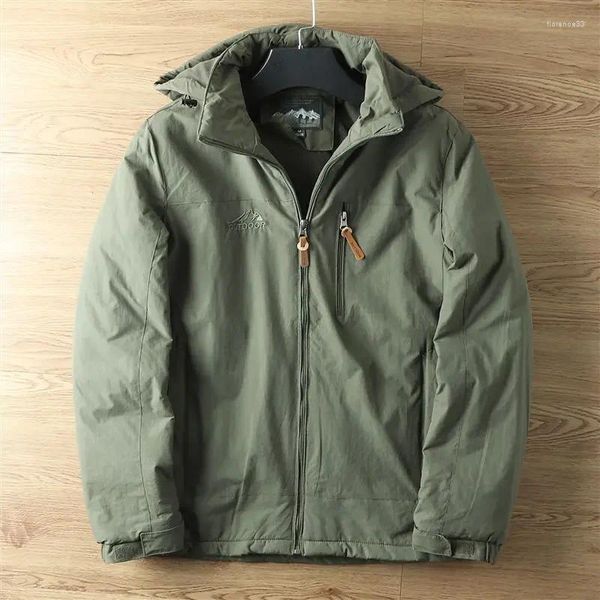 Herren Jacken Frühling Herbst Männer Windjacke Wolle Futter Warme Kapuzenjacke OversizeMen Mantel Wasserdichte Outdoor Wandern