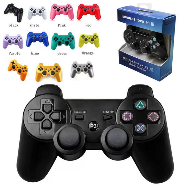 PS3 Denetleyici Kontrolleri için Kablosuz Bluetooth Joysticks Joystick Gamepad P3 Denetleyicileri Perakende Kutusu Ücretsiz Shipp