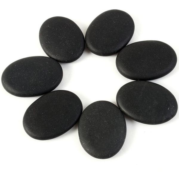 7 pçs lote preto spa rocha basalto energia dedo do pé rosto oval pedras massagem lava pedra natural conjunto cuidados de saúde relaxamento4258788