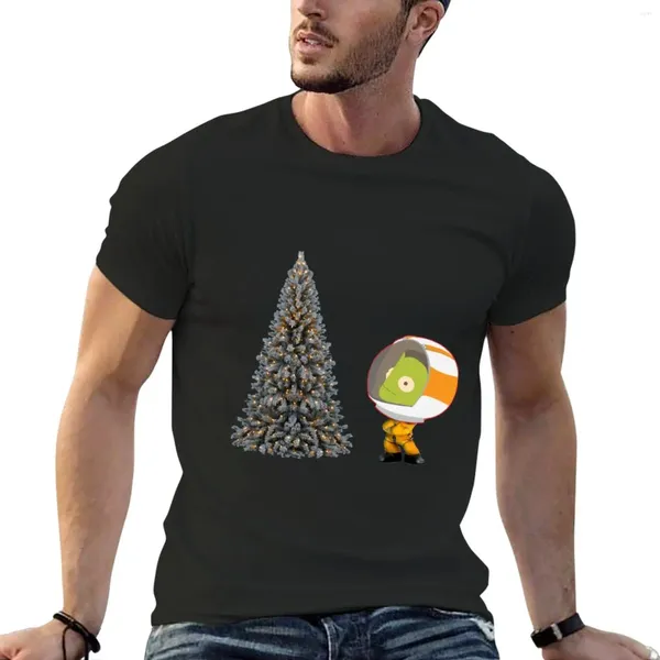 Regatas masculinas Olá Natal Feliz Kerbal Programa de Nave Espacial Ano Presente Camiseta de Secagem Rápida Mens Camisetas Engraçadas