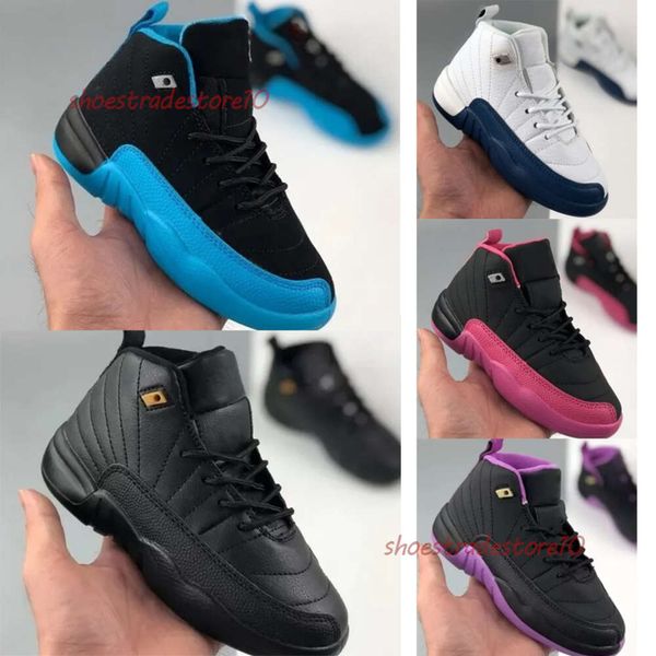 Designer Kinderschuhe 12s 12 Basketball Sneakers Sport Kleinkind Designer XII Jugend Grippespiel Jungen Mädchen Kinder Runner Trainer Stealth Blue Baby Kleinkinder Schuhgröße