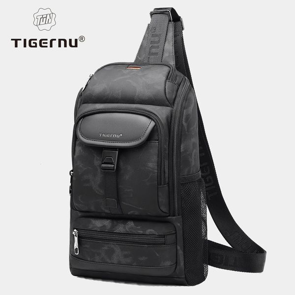 Tigernu moda multi-bolso sacos de peito com zíper inovador design splashproof bolsa de ombro grande capacidade viajando 240127