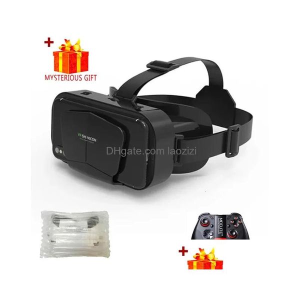 3D Gözlükler Shinecon VR Kulaklık Sanal Gerçeklik Cihazları Kask Viar Lens Gogle Akıllı Telefon Cep Telefonu için Kontrolör DRO DHLSV ile Akıllı