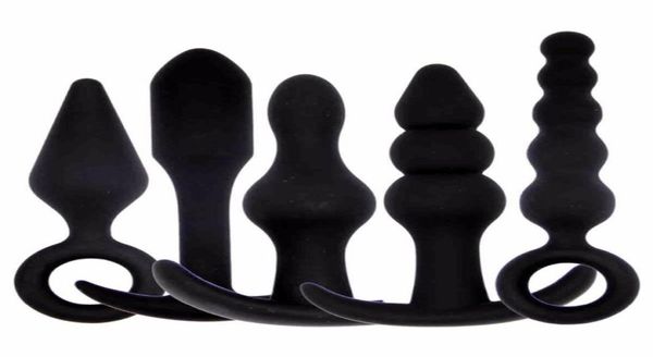Sexspielzeug Massagegeräte Orissi Backyard 5-teiliges Set aus Silikon-Spaßprodukten Analplug Erwachsene Massage Männliche Kameraden97328164110219