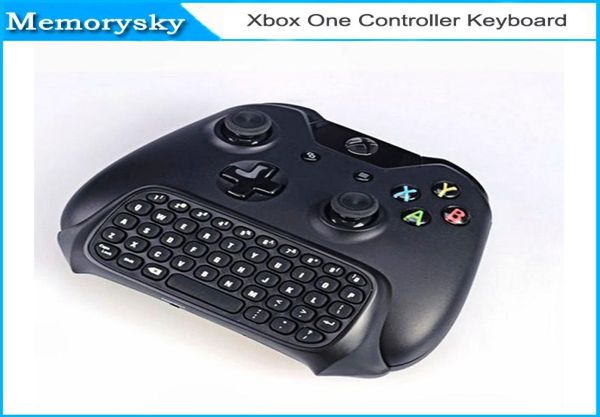 24G alıcısı 0102112090380 ile Xbox One Controller için Bluetooth Mini Kablosuz Chatpad Mesaj Oyunu Klavye Klavye