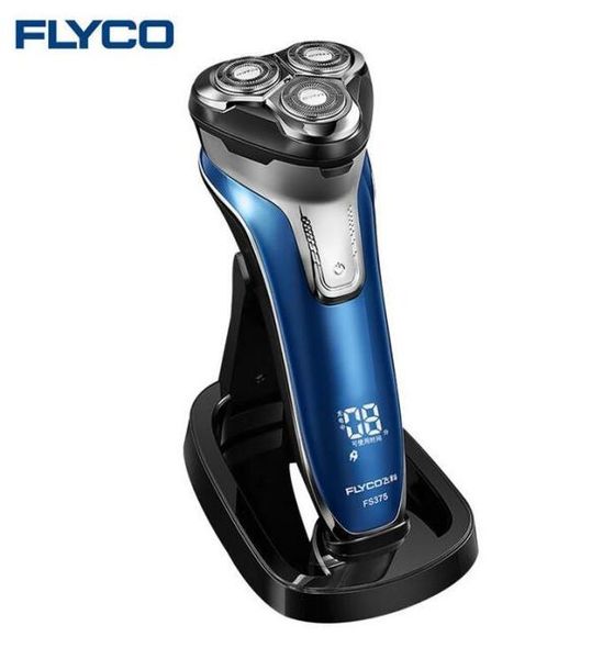 2020 Novo barbeador elétrico profissional Flyco FS375 com alarme de lavagem inteligente à prova d'água sistema anticlip inteligente cabeças flutuantes 3D for8272448