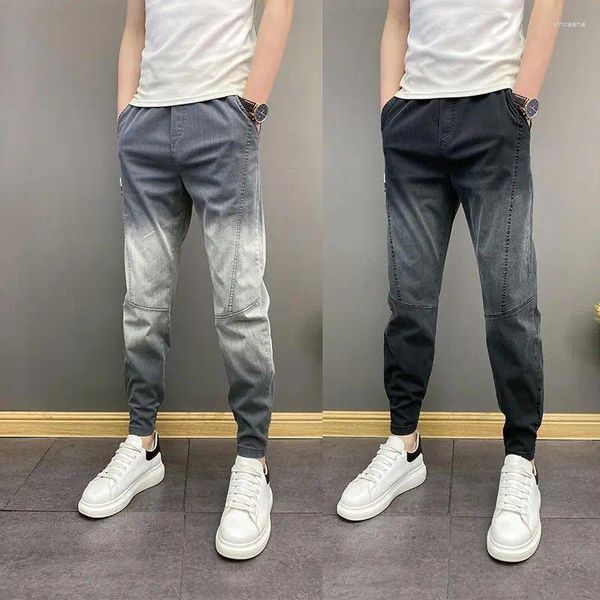 Herren Jeans Mode Lässig Lose Denim Harem Hosen Für Männer Frühling Und Herbst Hip-Hop Farbverlauf Baggy Luxus Kleidung Designer Kleidung