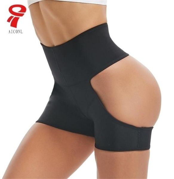 Levantador de bunda tanga modelador de corpo cintura alta shapewear cinto sem costura controle de barriga shaper cintura fina moldar roupa interior elevador de bunda 2014083050