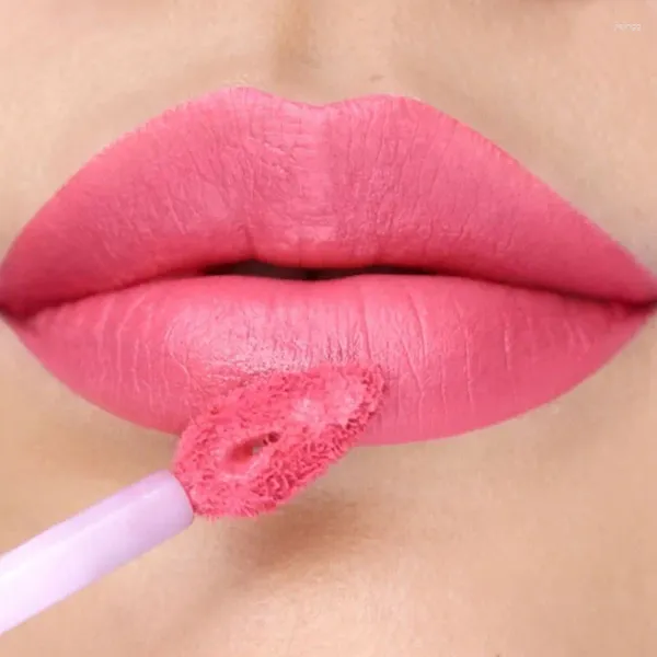Lip Gloss 15 Cores Matte Batom Líquido À Prova D 'Água de Longa Duração Alta Pigmento Textura Suave Fácil de Colorir Cosméticos Coloridos