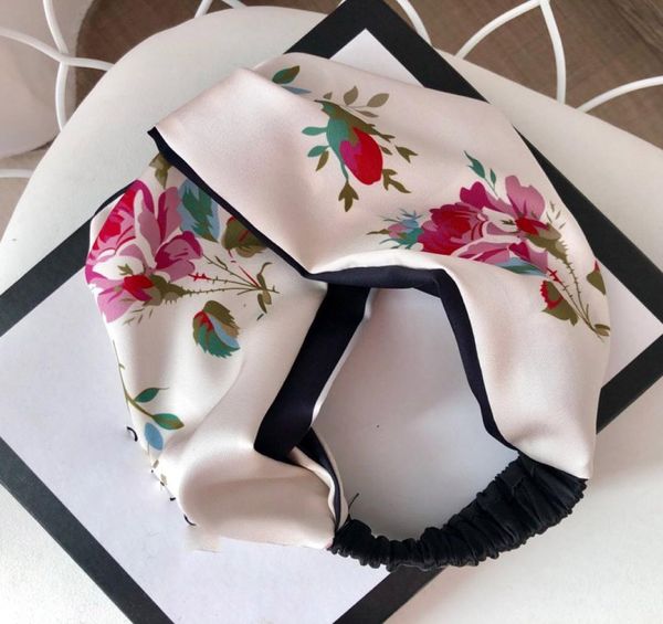 Klassische G-Print Seide elastische Frauen Stirnbänder ModeLuxus Mädchen Blumen HaarbänderSchal Haarschmuck Geschenke Heiße beste Headwraps4665039