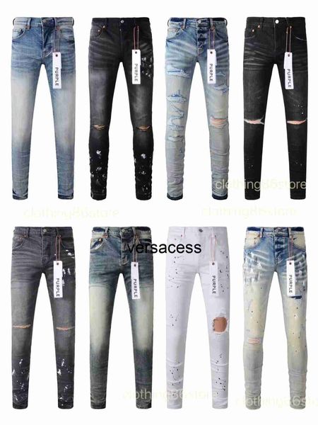 Jeans viola maschi jeans designer jeans masks skinny jeans designer di lusso denim pantalone bicchetta in difficoltà motociclisti blu jean slim fit p3