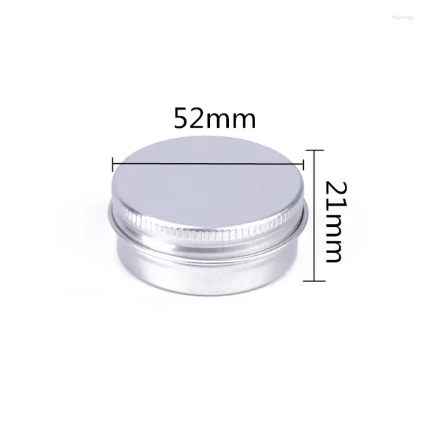 Vorratsflaschen 50 stücke 30g Leere Nachfüllbare Box Silber Runde Aluminium Metall Zinn Flasche Kosmetische Gesichtscreme DIY Jar Lippenstift Topf