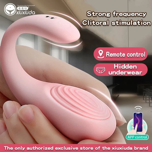 Vibratore per vibratore con punto G senza fili Bluetooth per donne APP Controllo remoto Indossare Uovo vibrante Clitoride Mutandine femminili Giocattoli del sesso Adulti 240202