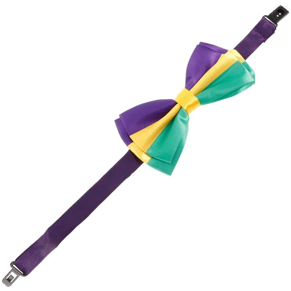 Fliegen Karneval Krawatte Hals vorgebunden für Männer Tricolor Mardi Gras Party Stoff Bowtie Smoking Bowties