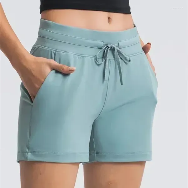 Shorts ativos yoga senhora tênis ao ar livre fitness correndo calças curtas lycra material alta elasticidade de secagem rápida ventilati