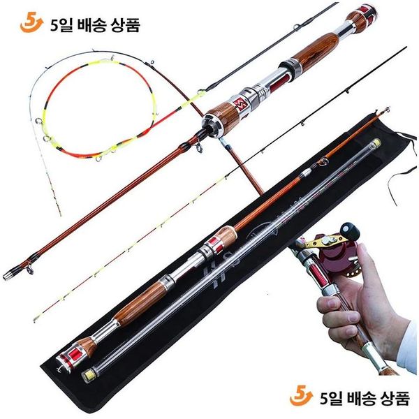 Varas de pesca de barco Sougayilang Raft Rod Liga 2 Seções Comprimento Ajustável Pólo Telescópico Portátil 240125 Drop Delivery Sports Outdoo Dhfav