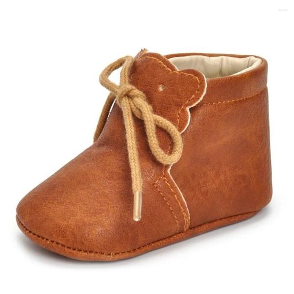 Erste Wanderer Baby-Pu-Stiefel, knöchelhoch, weich und warm für Frühling, Herbst, Kleinkind-Vorlaufschuhe 0–18 Monate, Schritt-Drop-Lieferung Ot2Qf