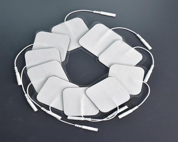 58 Stück 5 x 5 cm hochwertige Nervenstimulator-Silikongel-Elektrodenpads Zehnelektroden Digitale Therapiemaschine Massage 2 mm Stecker2563687848