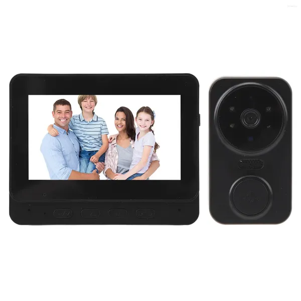 Kapı zilleri görsel intercom kapı zili kızılötesi tip c 2.4ghz wifi 2 yollu ses hd geniş açılı lens kablosuz video yapmak