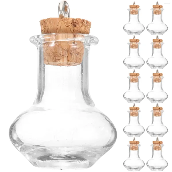 Vasos 20 Pcs Decoração Desejando Garrafa Mini Garrafas Decorativas De Vidro Cortiça Pequenos Frascos Transparentes